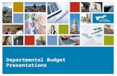 Departmental Budget Presentations