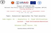 Project GCP/BGD/037/MUL National Food Policy Capacity Strengthening  Programme  (NFPCSP)