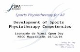 Sports Physiotherapy for All Development of Sports  Physiotherapy Competencies