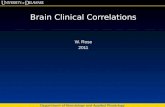 Brain Clinical Correlations W. Rose 2011