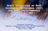 Draft Guidelines on Best Available Techniques (BAT) and Best Environmental Practices (BEP)