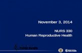 November 3, 2014 NURS 330 Human Reproductive Health