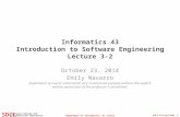 Informatics 43 Introduction to Software Engineering Lecture 3-2