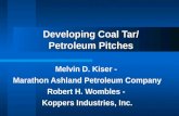 Developing Coal Tar/ Petroleum Pitches