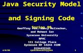 Java Security Model  and Signing Code Spring 99