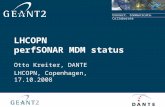 LHCOPN  perfSONAR MDM status