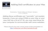 Adding DoD certificates to your Mac