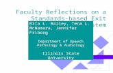Faculty Reflections on a Standards-based Exit Portfolio System