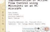 Implementation of Active Flow Control using Microjets on an RC Aircraft