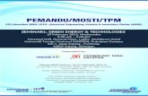 SEMINAR1: GREEN ENERGY & TECHNOLOGIES  29 February 2012, Wednesday 8.00 am – 2.00 pm