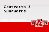 Contracts & Subawards