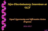 Non-Discriminatory Interviews at UCF
