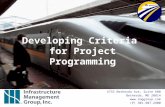 Developing Criteria  for Project Programming