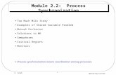 Module 2.2:  Process Synchronization