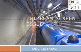 TDI Beam screen issue