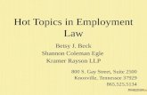 Hot Topics in Employment Law