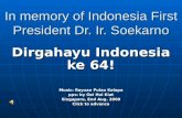 In memory of Indonesia First President Dr. Ir. Soekarno