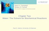 Chapter Two Water: The Solvent for Biochemical Reactions