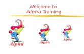 Welcome to  Alpha Training