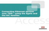Connecting Ethernet devices over TDM – using the Egate and the RIC families