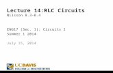 Lecture  14:RLC  Circuits Nilsson  8.3-8.4