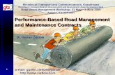 Performance-Based Road Management and Maintenance Contracts