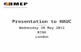 Presentation to HAUC (UK)