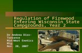Regulation of Firewood Entering Wisconsin State Campgrounds, Year 2
