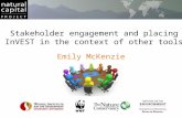 Stakeholder engagement and placing InVEST in the context of other tools
