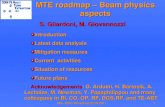 MTE roadmap – Beam physics aspects