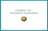 Chapter 15:  Analytical evaluation