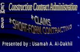 * CLAIMS * SHORT-FORM CONTRACTING