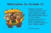 Welcome to Grade 5!