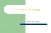 5.1 – Nature of Energy