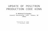 UPDATE OF POSITRON PRODUCTION CODE KONN