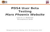 PDS4 User Beta Testing Mars Phoenix Website