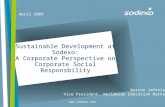 Sustainable Development at Sodexo: A Corporate Perspective on Corporate Social Responsbility