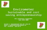 Envirometer Sustainable and cost saving entrepreneurship