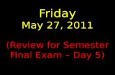 Friday May 27, 2011
