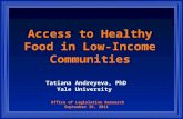 Access to Healthy Food in Low-Income Communities