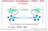 Internet Telephony: VoIP, SIP & more