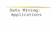 Data Mining:  Applications