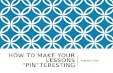 How to make your lessons “ Pin”teresting