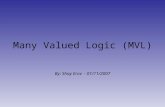 Many Valued Logic (MVL) By: Shay Erov  - 01/11/2007