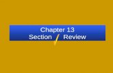 Chapter 13 Section      Review