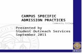 Presented  by Student  Outreach Services September 2011