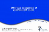 Effective management of psychosocial risks