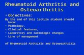 Rheumatoid Arthritis and Osteoarthritis