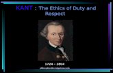 KANT  :  The Ethics of Duty and Respect