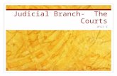 Judicial Branch-  The Courts